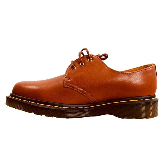 Dr. Martens NEW 1461 Carrara Leather Oxford Shoes in Saddle Tan Men's Size 8 - Picture 9 of 16